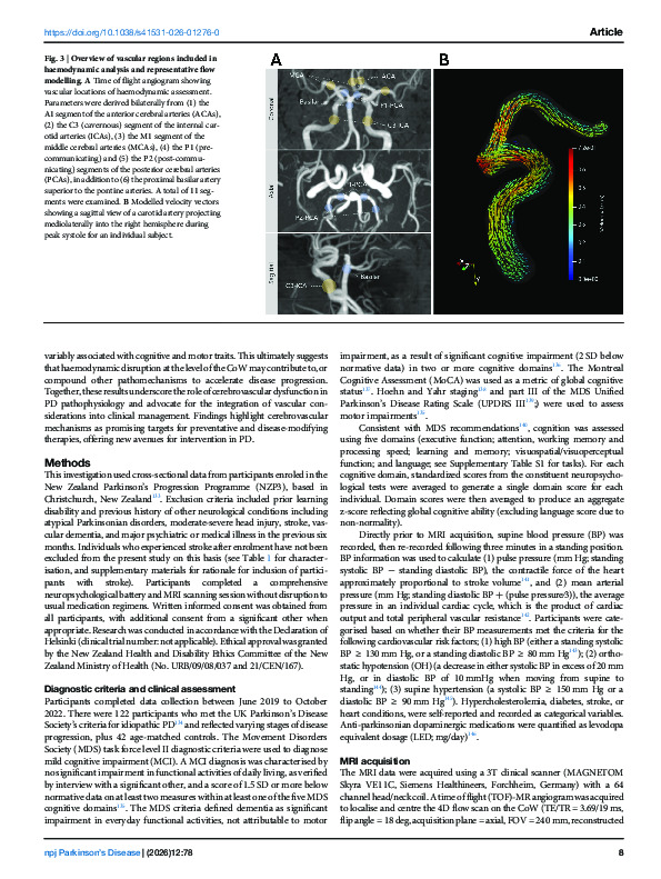 Download Altered cerebrovascular haemodynamics in Parkinson’s disease: Insights from 4D flow MRI.